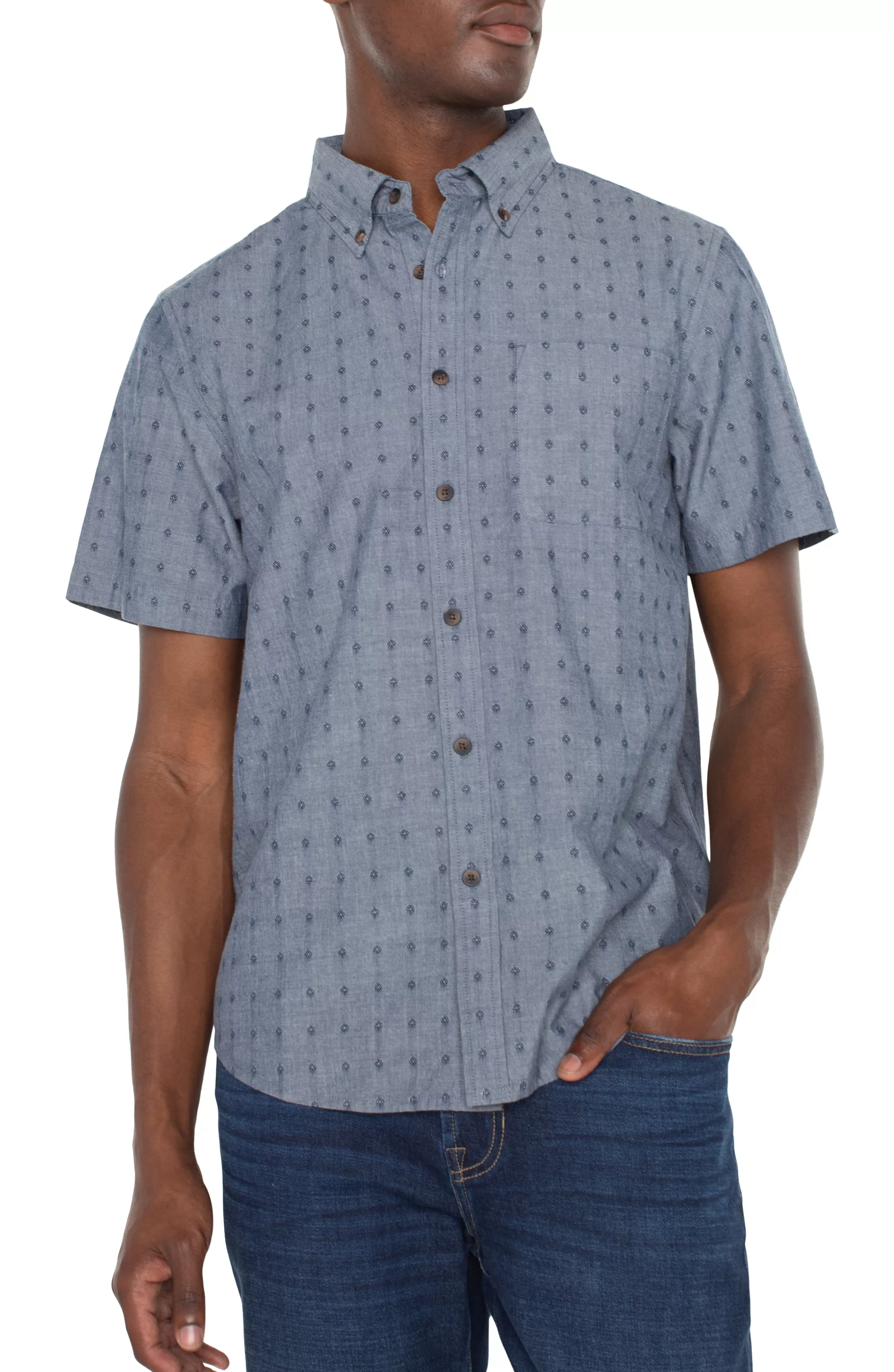 BUTTON UP SHORT SLEEVE SHIRT*Liverpool Los Angeles Sale