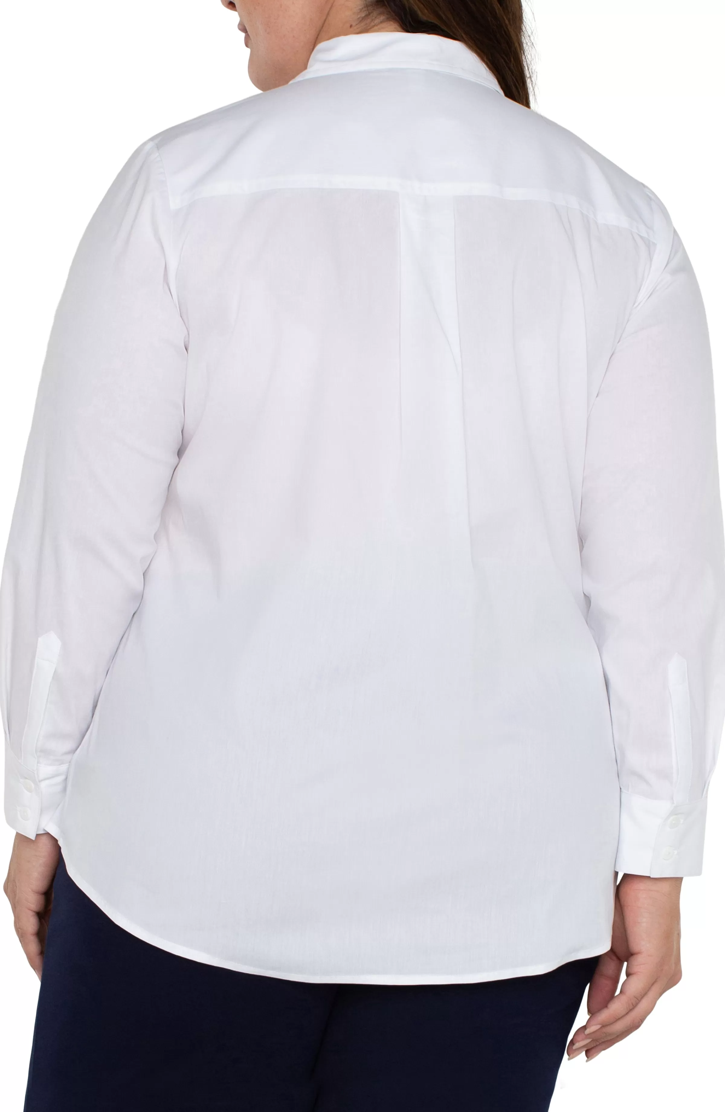 CLASSIC BUTTON FRONT POPLIN SHIRT*Liverpool Los Angeles Best Sale