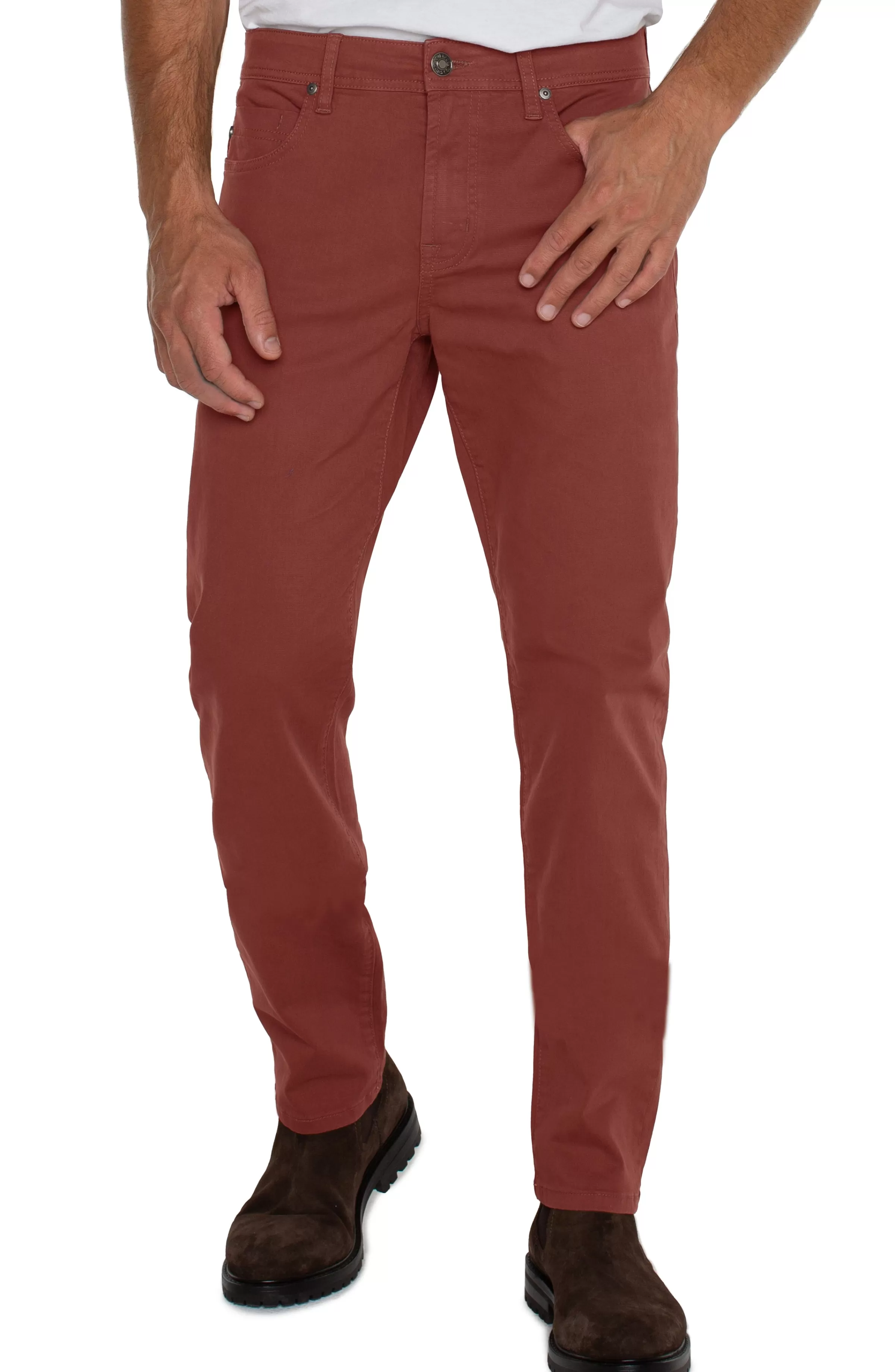 KINGSTON MODERN STRAIGHT PEACHED COLORED TWILL*Liverpool Los Angeles Flash Sale