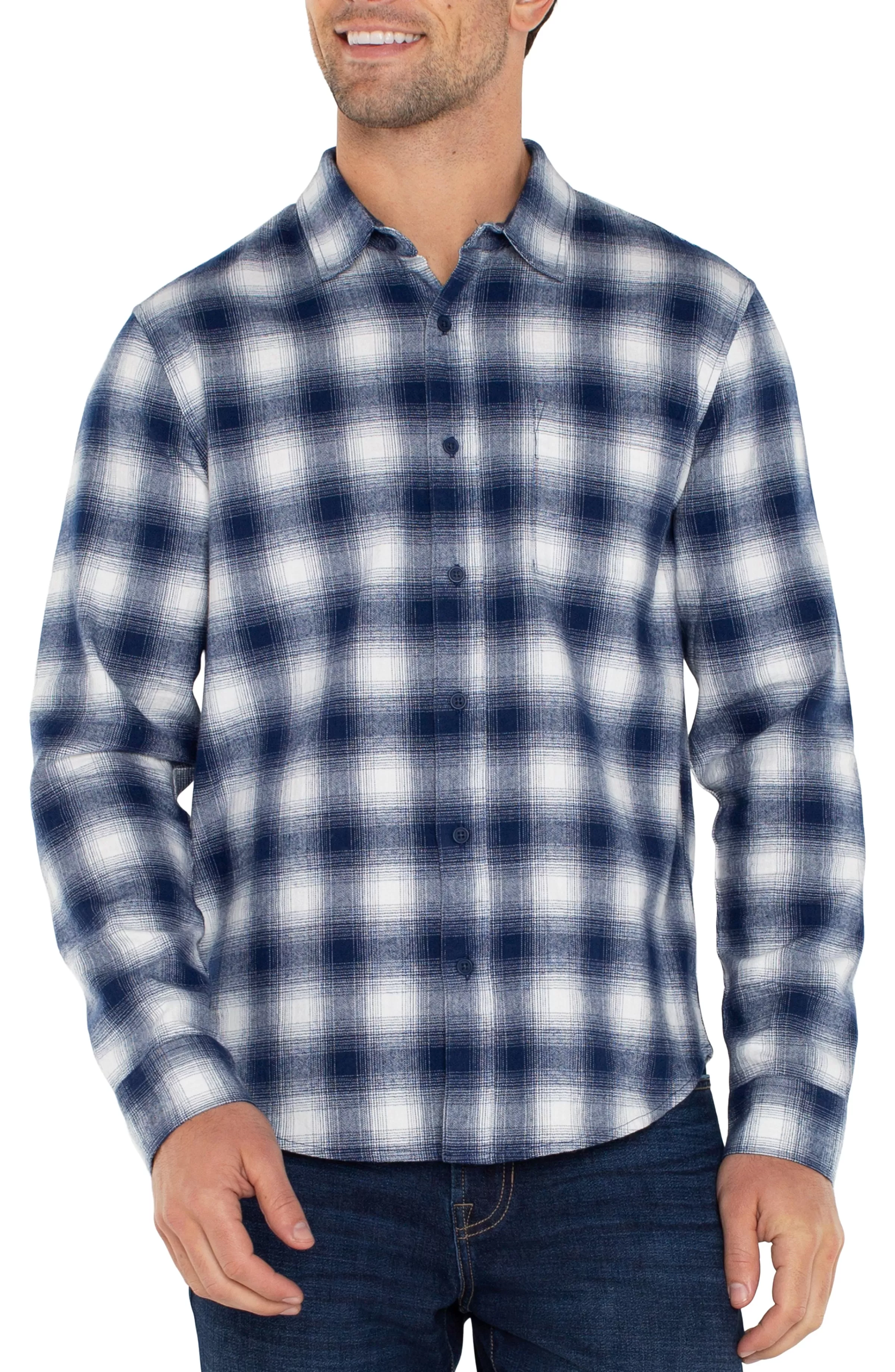 LONG SLEEVE BUTTON UP SHIRT*Liverpool Los Angeles Fashion