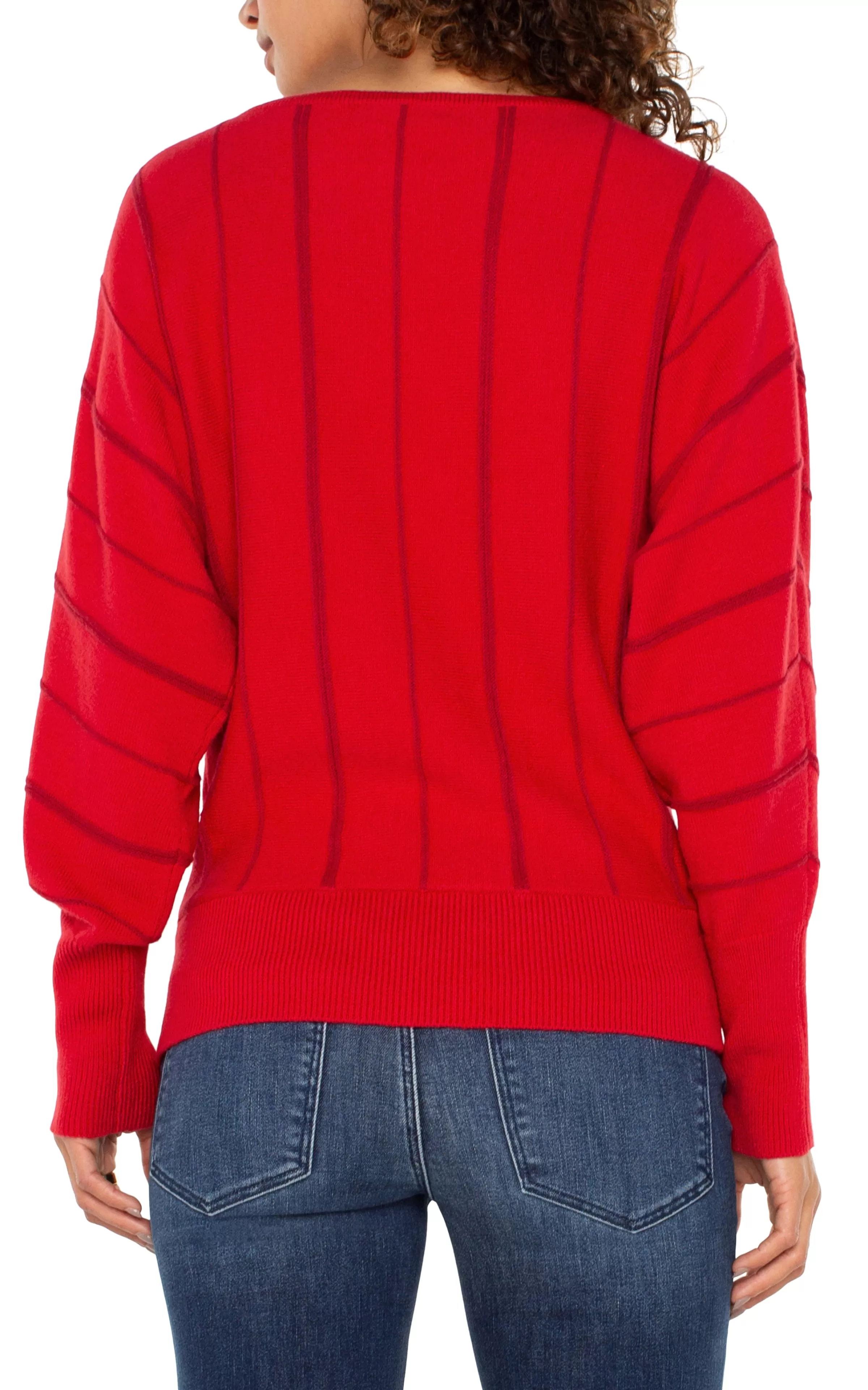 LONG SLEEVE DOLMAN SWEATER WITH STRIPE*Liverpool Los Angeles Flash Sale