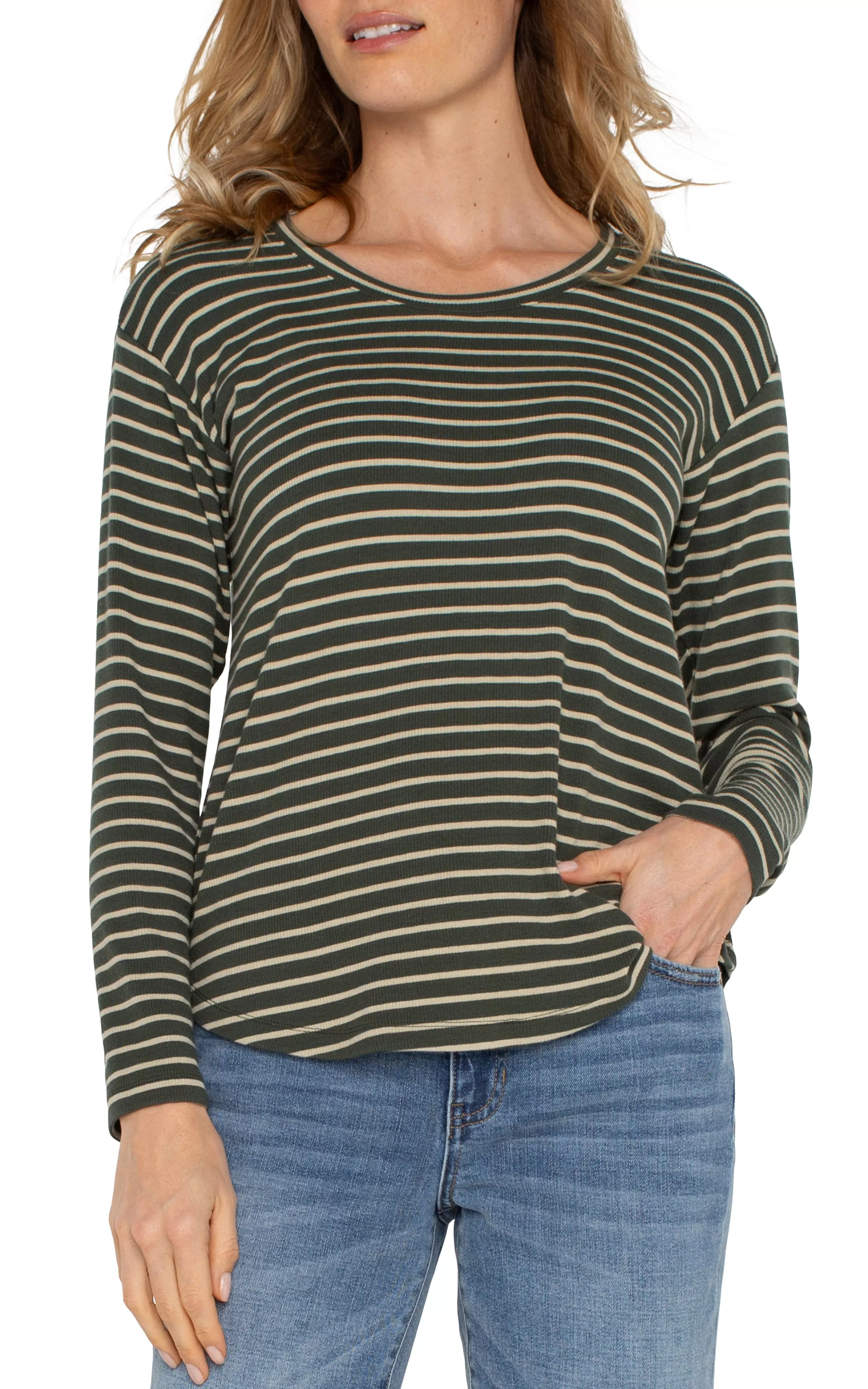 LONG SLEEVE SCOOP NECK TOP*Liverpool Los Angeles Outlet