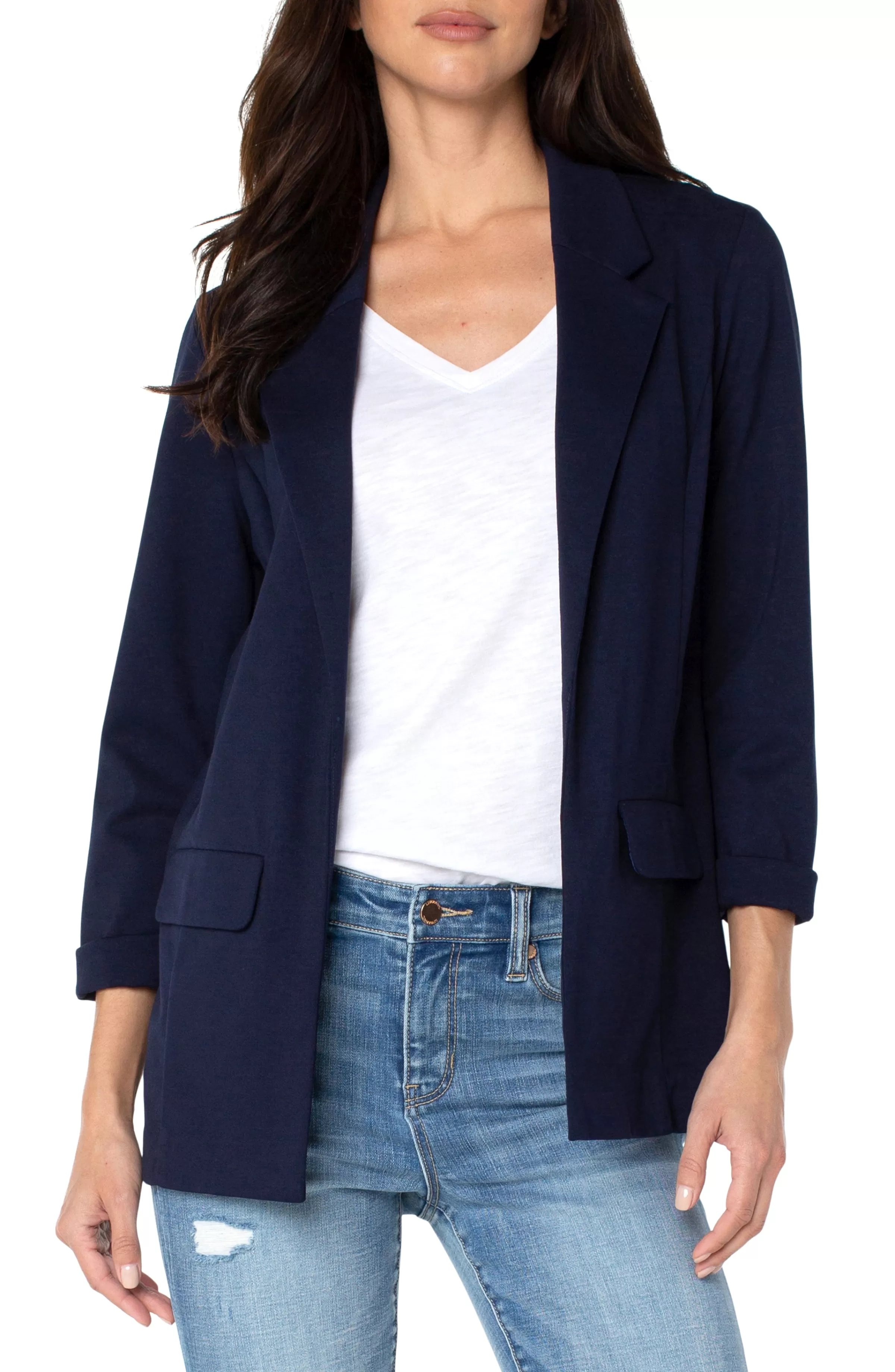 PETITE BOYFRIEND BLAZER WITH PRINCESS DARTS*Liverpool Los Angeles Outlet