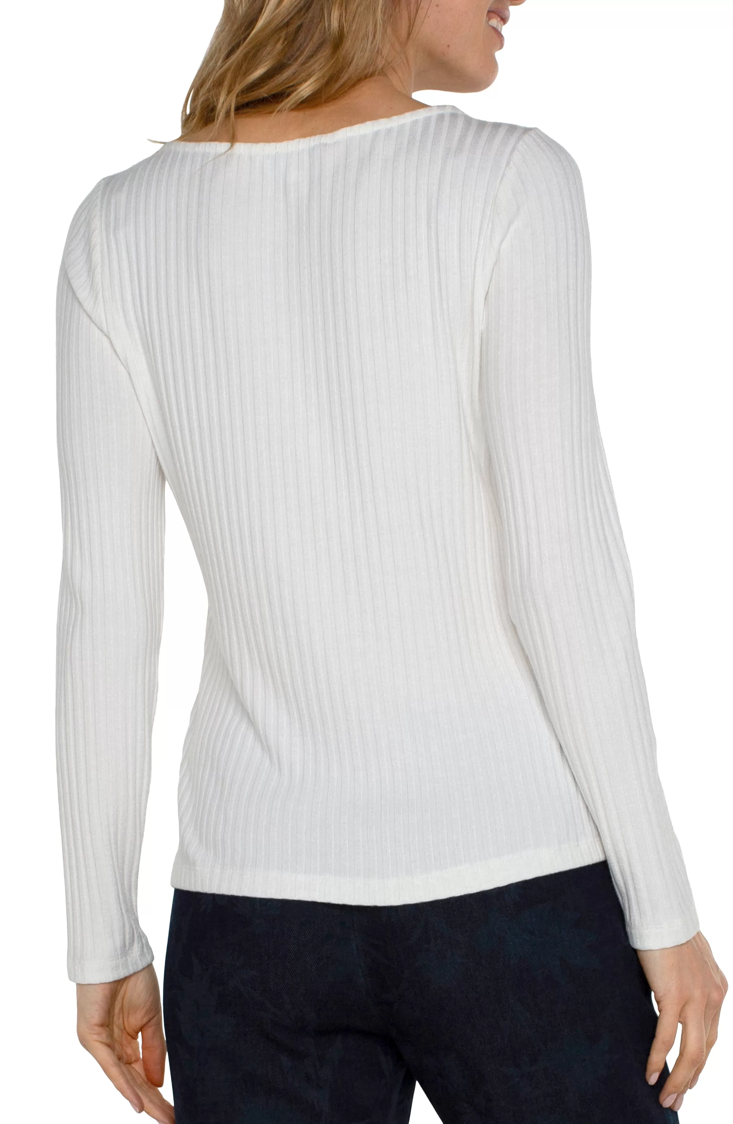 PETITE LONG SLEEVE BOAT NECK KNIT TOP*Liverpool Los Angeles Sale