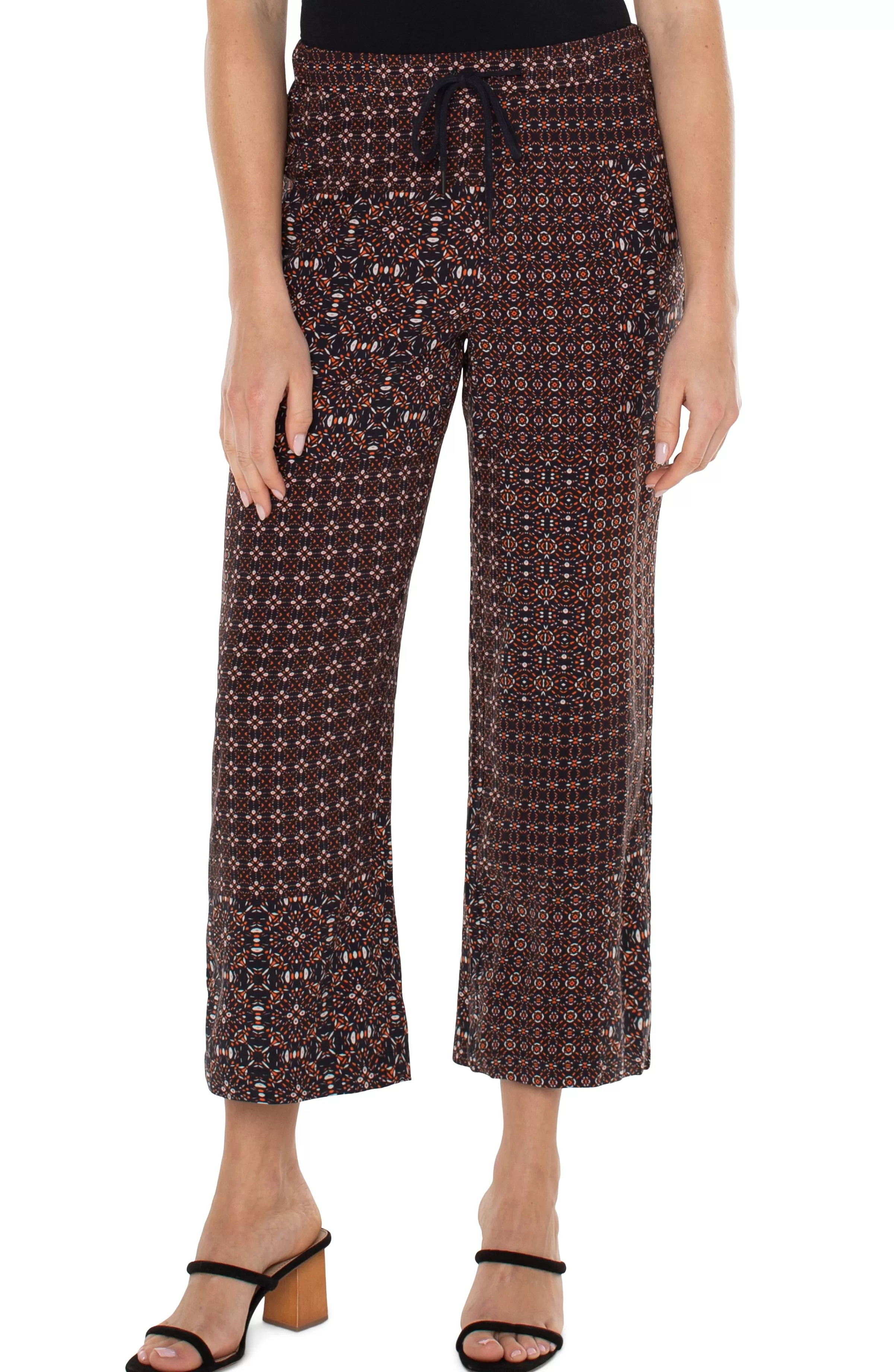 PULL ON WIDE LEG CROP TROUSER*Liverpool Los Angeles Discount