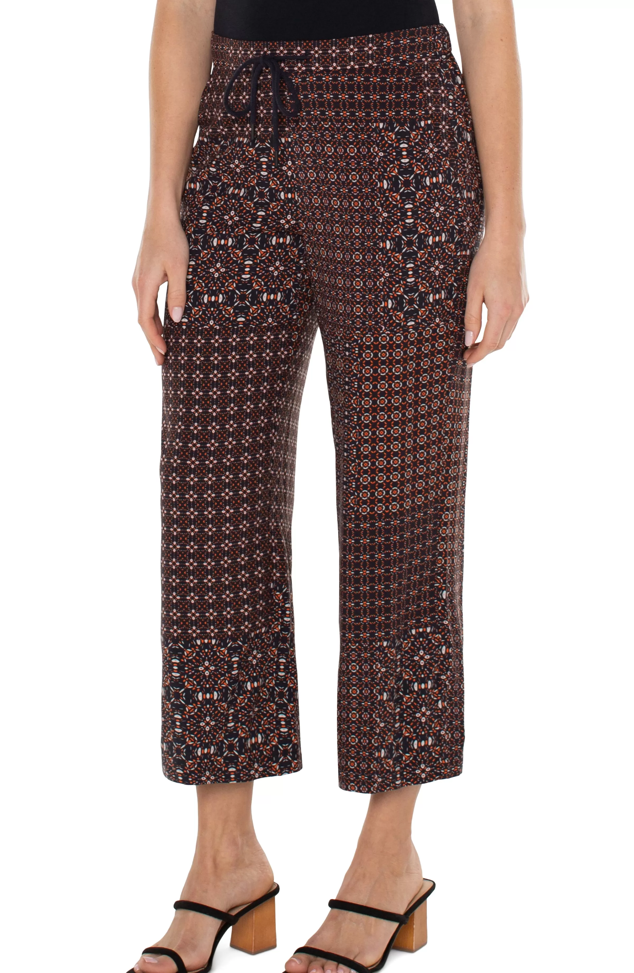 PULL ON WIDE LEG CROP TROUSER*Liverpool Los Angeles Discount