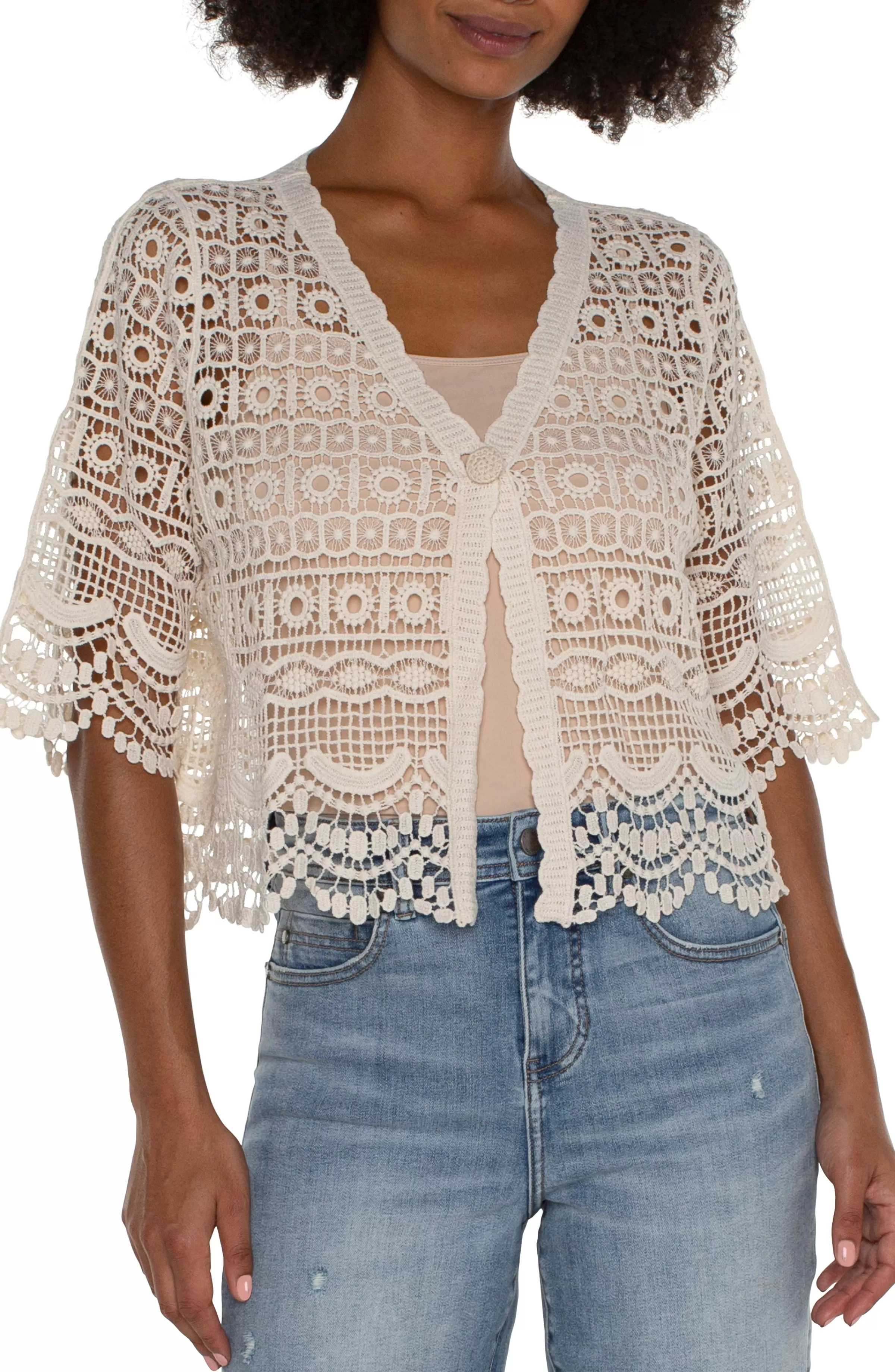 SHORT SLEEVE LACE BOLERO*Liverpool Los Angeles Sale