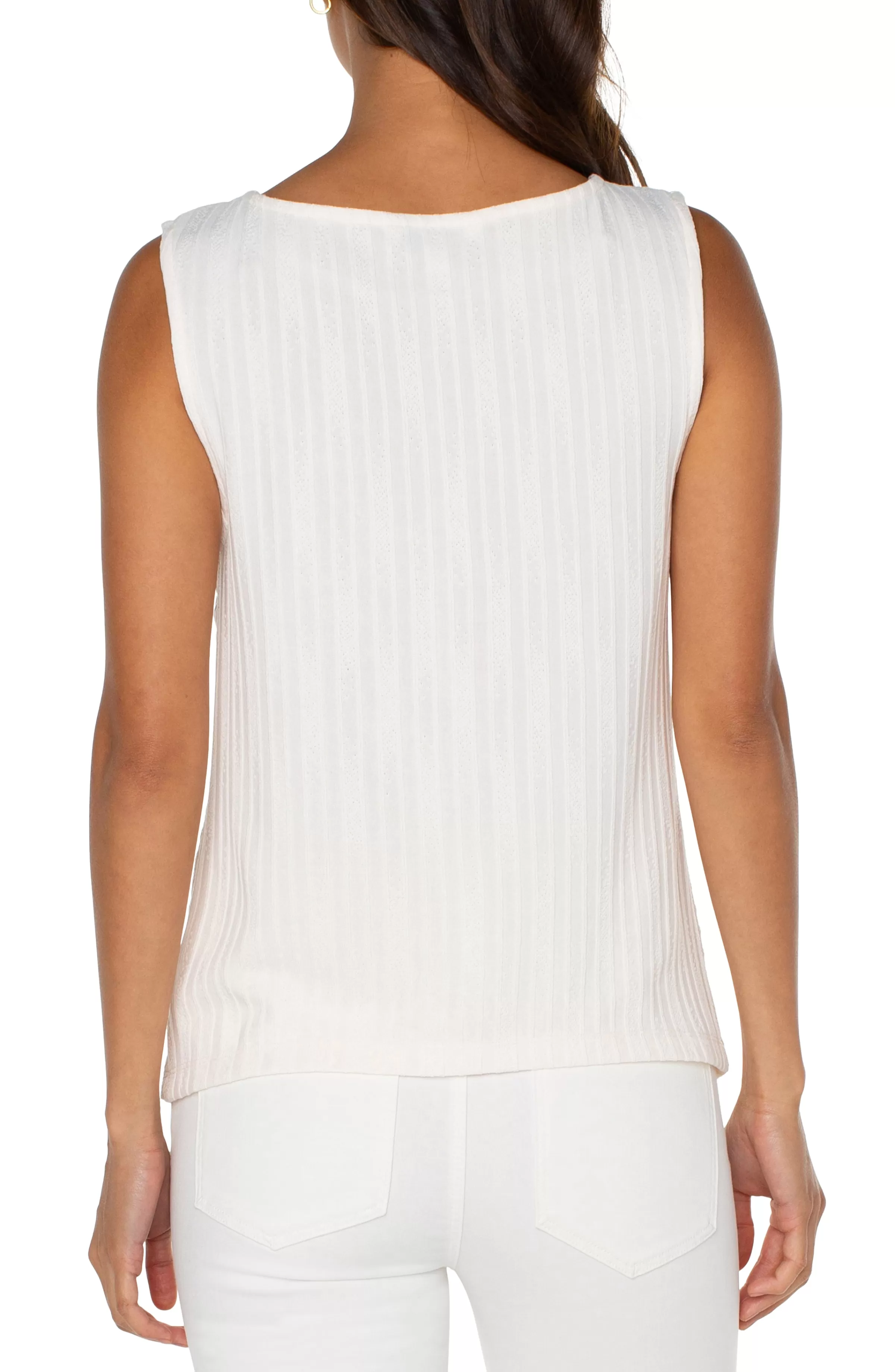 SLEEVELESS BOAT NECK KNIT TOP*Liverpool Los Angeles Store