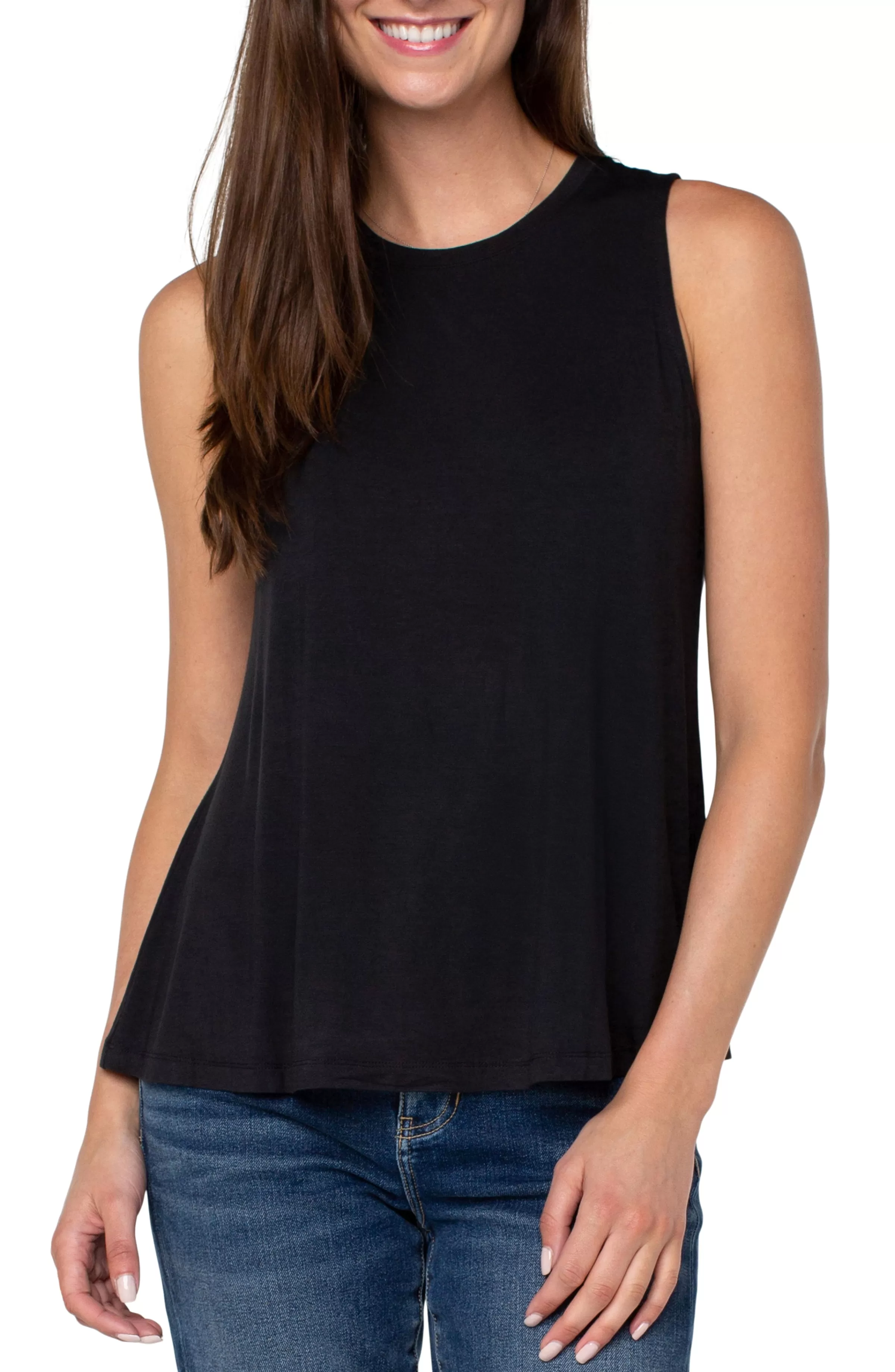 SLEEVELESS SCOOP NECK TANK*Liverpool Los Angeles Discount