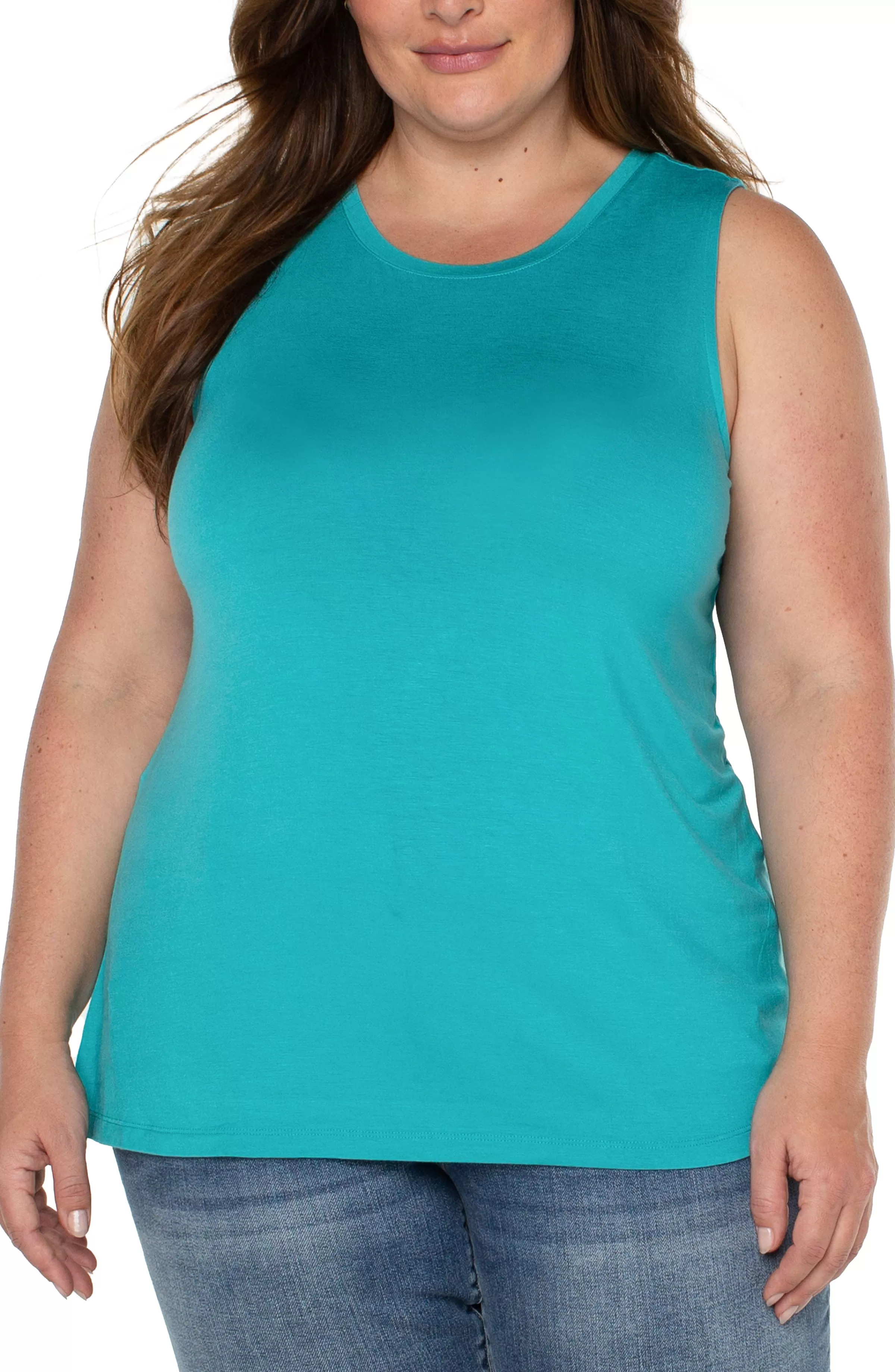 SLEEVELESS SCOOP NECK TANK*Liverpool Los Angeles Best Sale