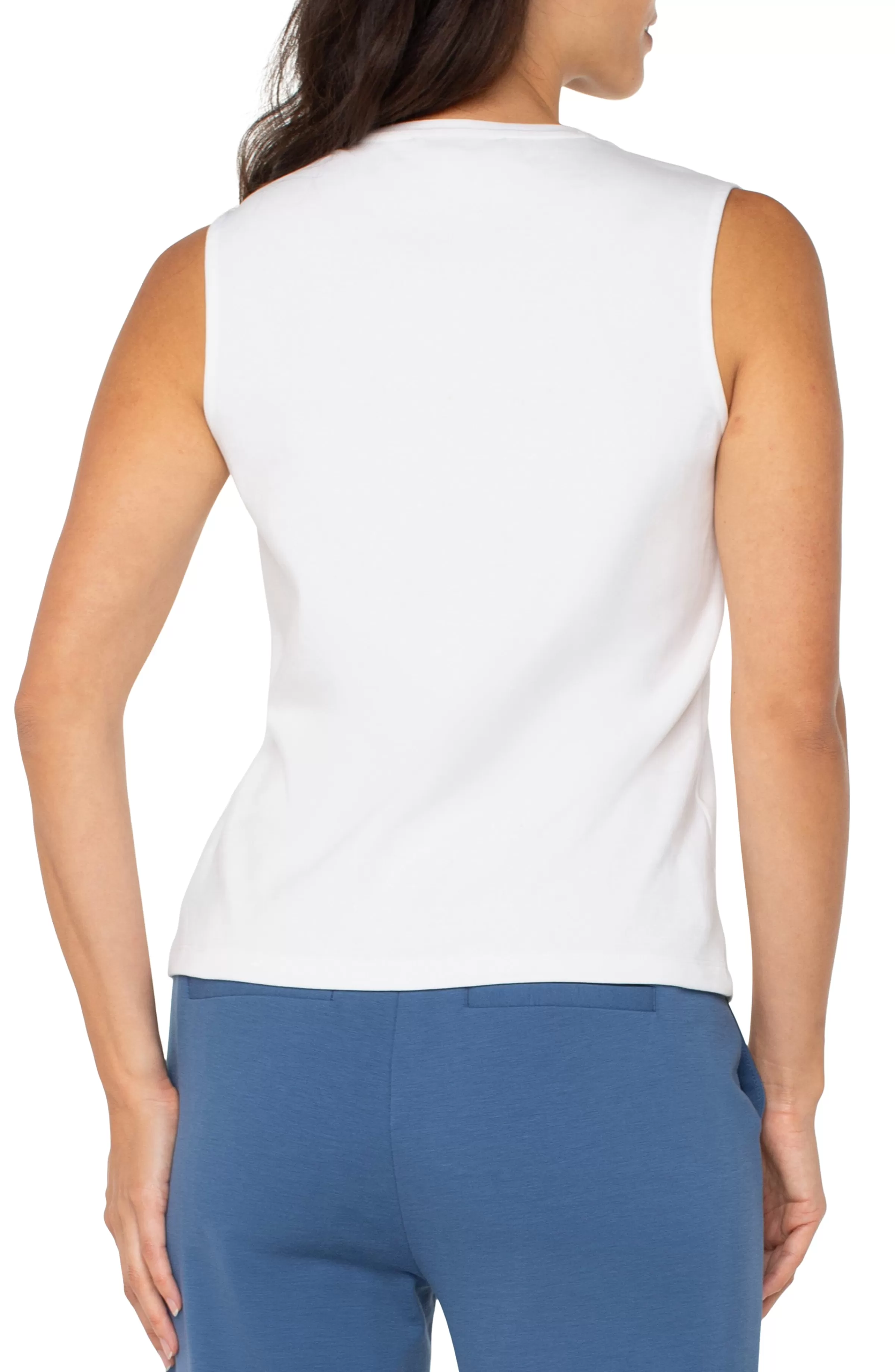 SLEEVELESS V NECK KNIT TOP*Liverpool Los Angeles Best