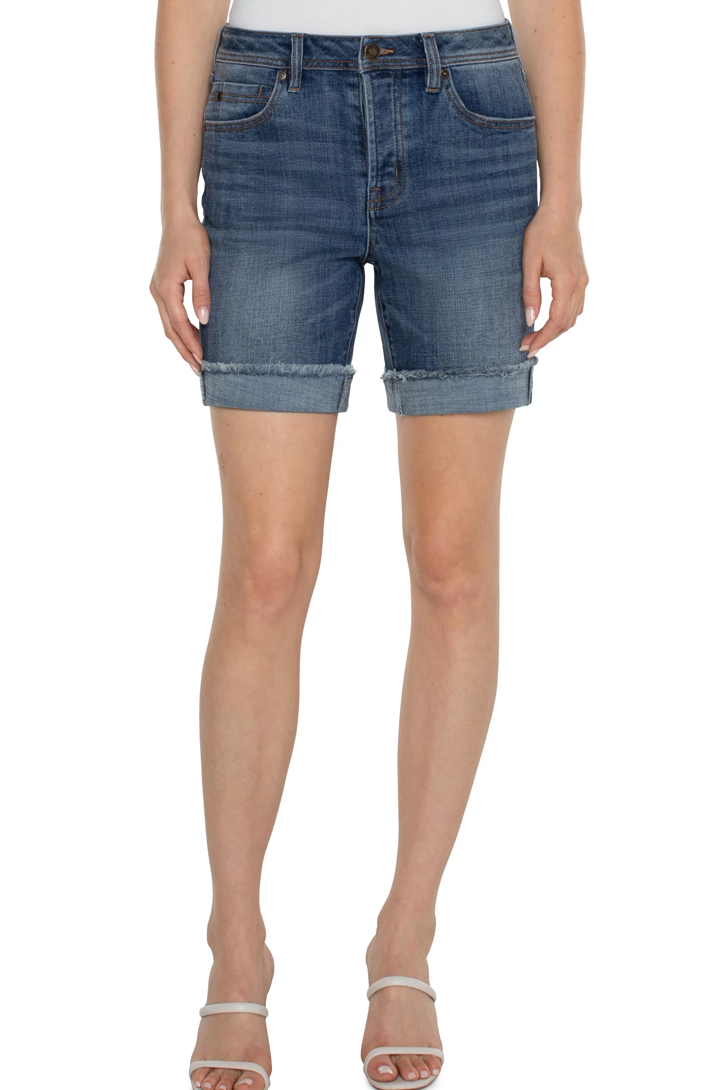 THE KEEPER SHORT WITH FRAY CUFF - ECO*Liverpool Los Angeles Clearance