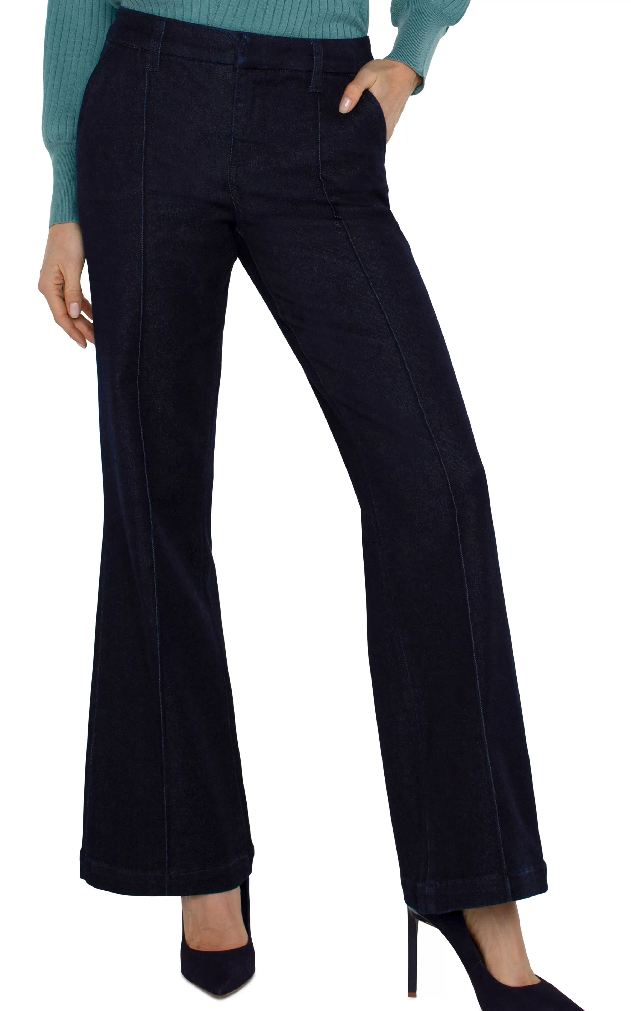 TROUSER WITH PINTUCKS*Liverpool Los Angeles Best Sale